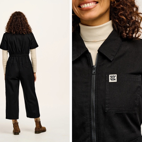 LUCY & YAK Black Ragan Jumpsuit Size US 12 Petite -- UK 16 Petite NWT - Picture 2 of 6